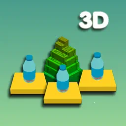 瓶子翻转和搭房子 3D